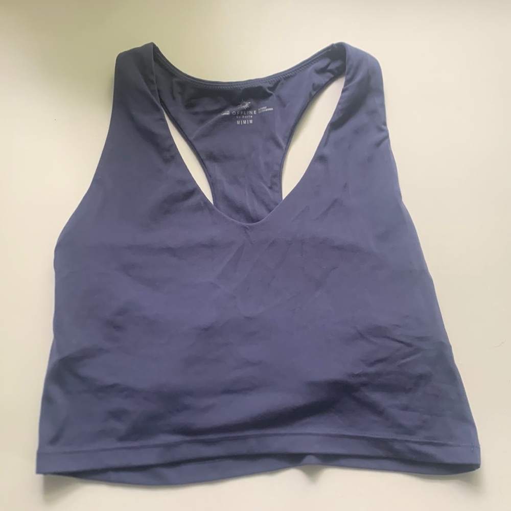 Aerie Offline navy blue “recharge” bra top, medium
